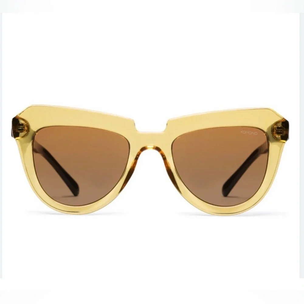 Komono Stella Sunglasses NEW Cat Eye black yellow UV400